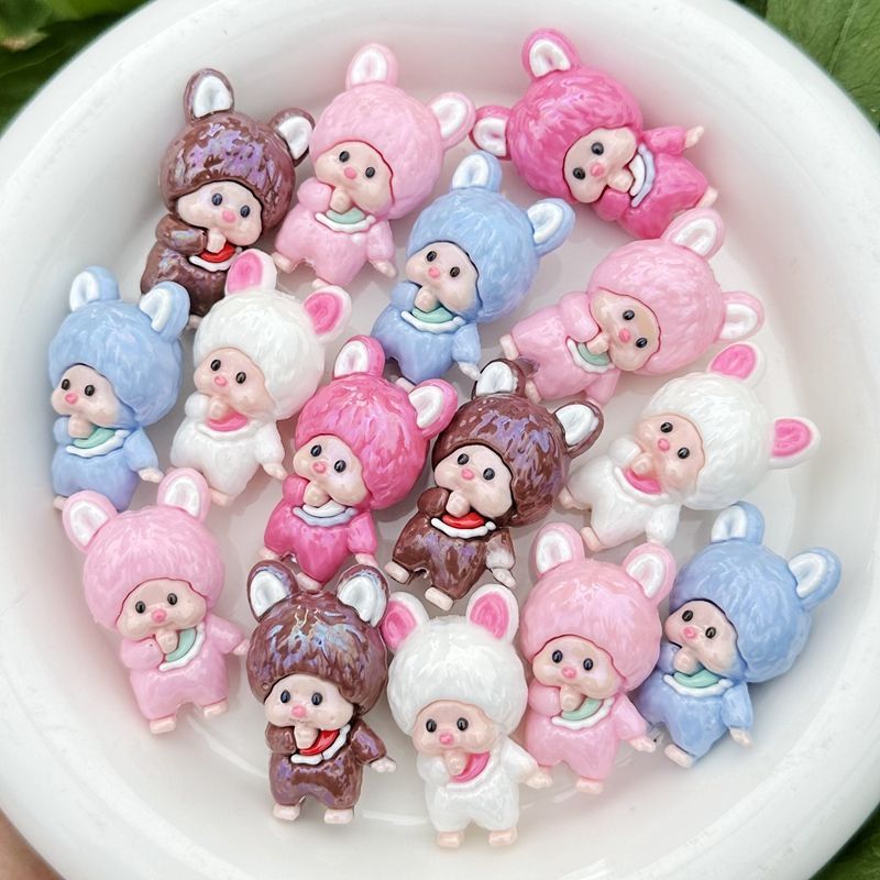 Phone Accessories Diy - Cartoon standing figure Monchichi silicone cute