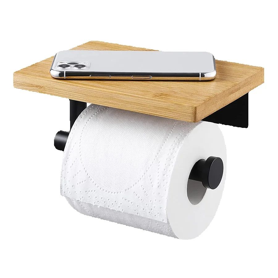 Phone Accessories Hooks - Solid Wood Paper Towel Holder No