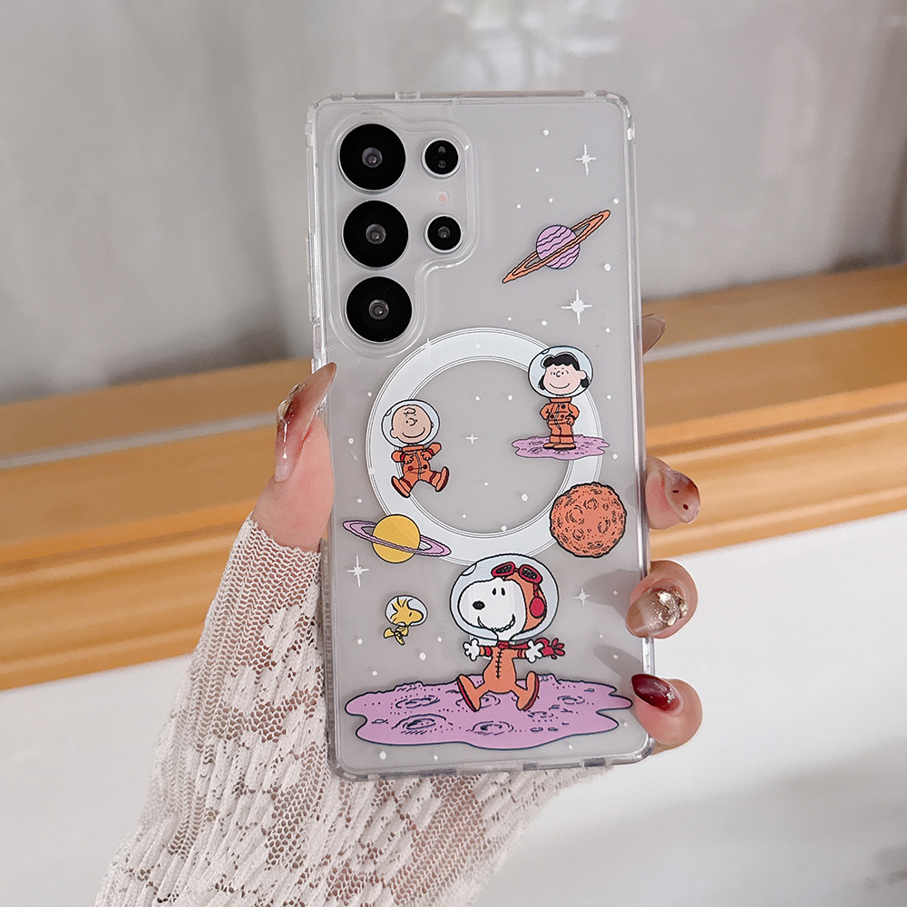 Magnetic Phone Case - Cute Cartoon Snoopy Charlie Brown Magnetic