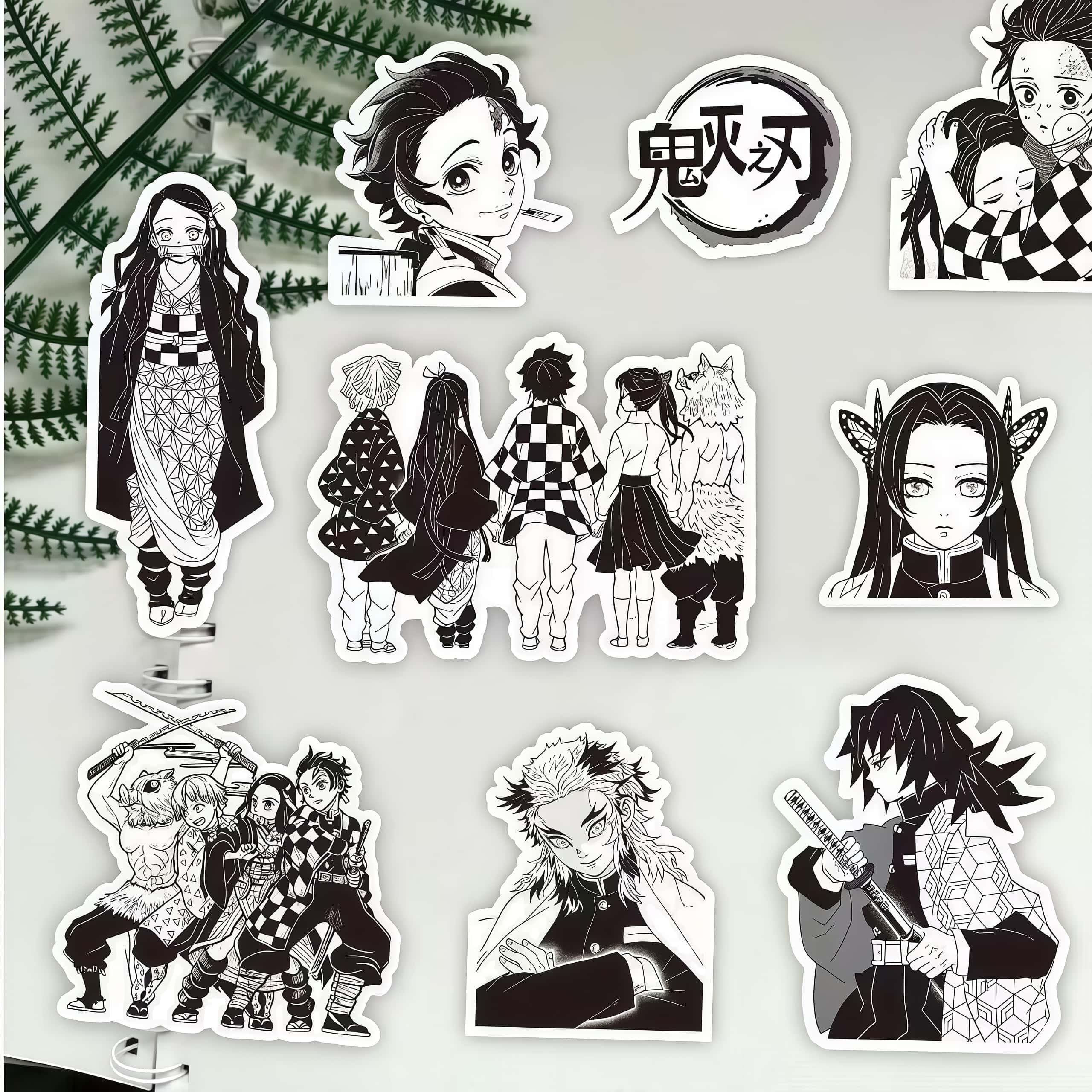 70Pcs Demon Slayer Black & Whi - Phone Accessories Demon Slayer incelemesi ve fiyatı