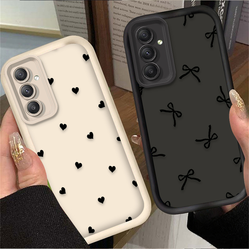 Black Love Heart Bowknot Case  - Phone Accessories Samsung incelemesi ve fiyatı