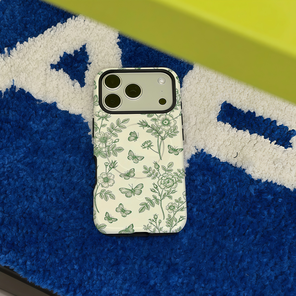 Green Floral Butterfly Sketch  - Magnetic Phone Case incelemesi ve fiyatı