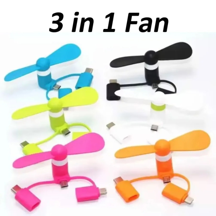 3 in 1 Universal Fan Mini Cool - Phone Accessories For Android incelemesi ve fiyatı