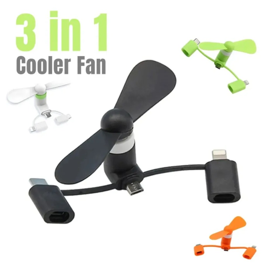 3 in 1 Universal Fan Mini Cool - Phone Accessories For Android incelemesi ve fiyatı