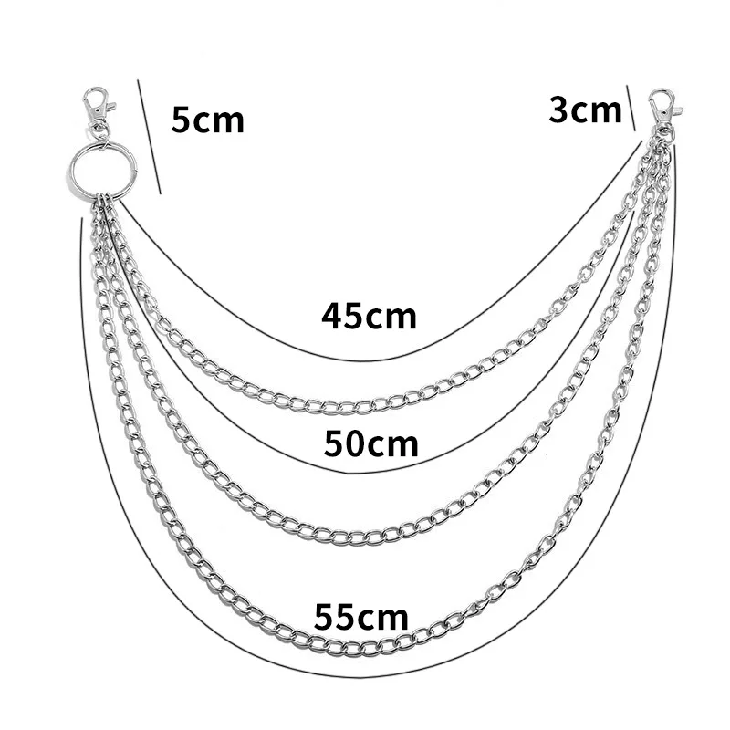 Layer Metal Belt Chain Punk Ho - Phone Accessories Hooks incelemesi ve fiyatı