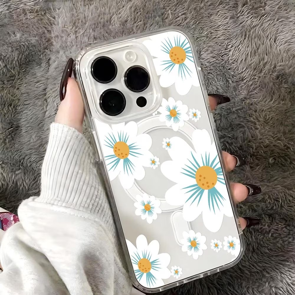 Floral Print Phone Case For iP - Magnetic Phone Case incelemesi ve fiyatı