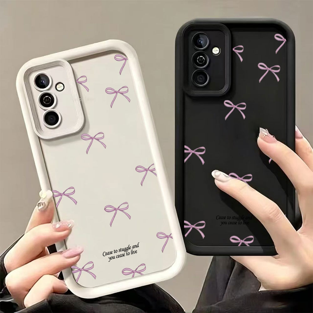 Pink Bow Print Soft TPU Phone  - Phone Accessories Samsung incelemesi ve fiyatı