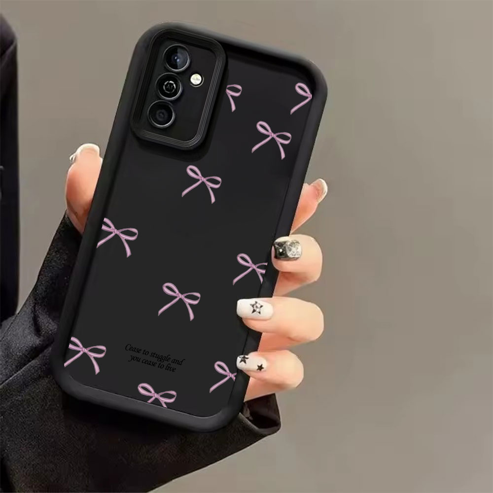 Pink Bow Print Soft TPU Phone  - Phone Accessories Samsung incelemesi ve fiyatı