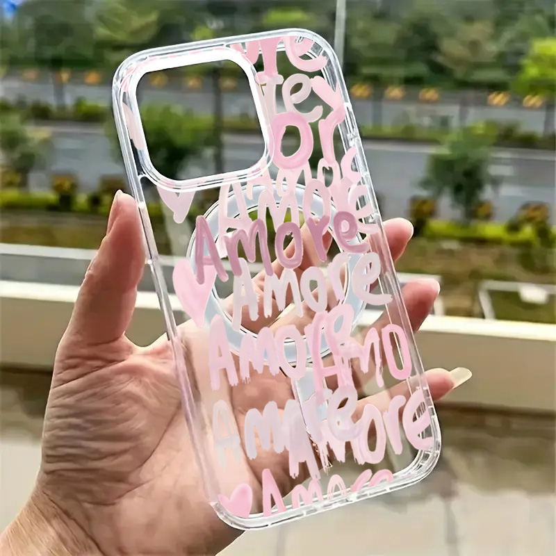 Amore-Love Romantic Pink Lette - Magnetic Phone Case incelemesi ve fiyatı