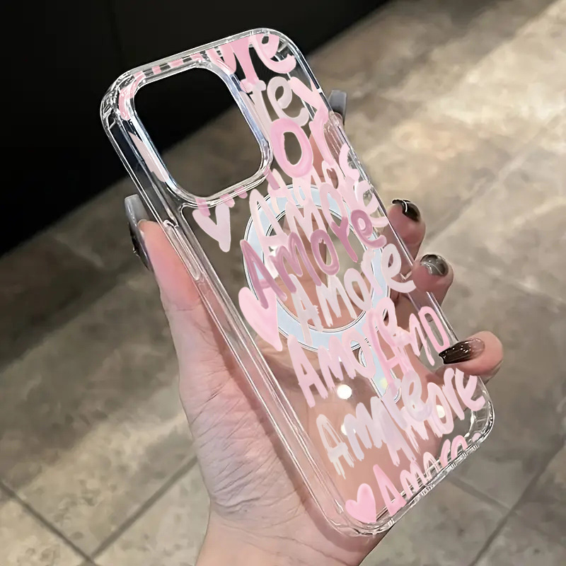Amore-Love Romantic Pink Lette - Magnetic Phone Case incelemesi ve fiyatı