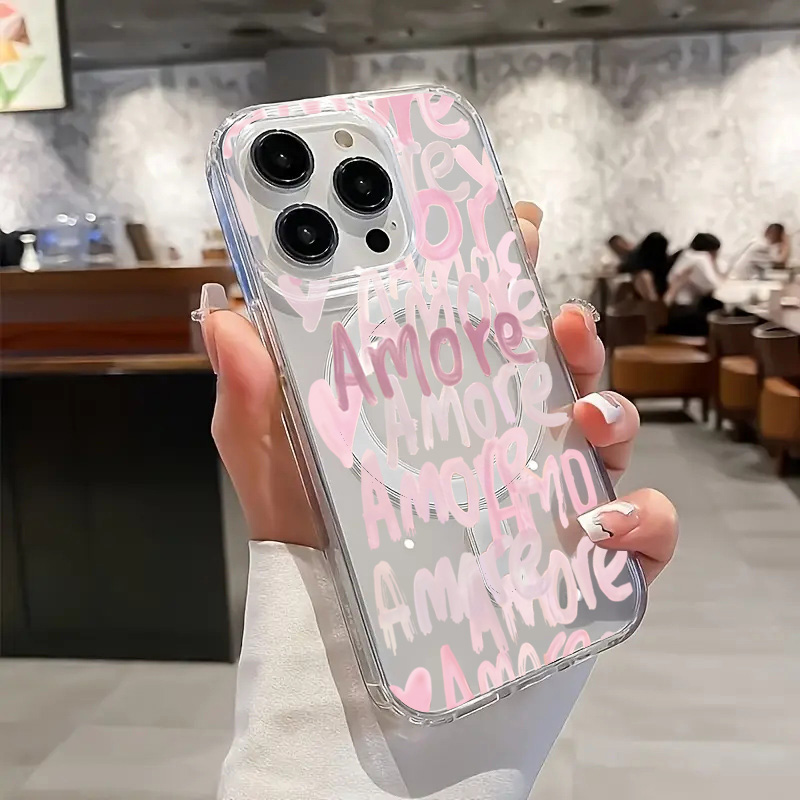 Amore-Love Romantic Pink Lette - Magnetic Phone Case incelemesi ve fiyatı