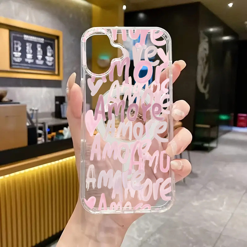 Amore-Love Romantic Pink Lette - Magnetic Phone Case incelemesi ve fiyatı