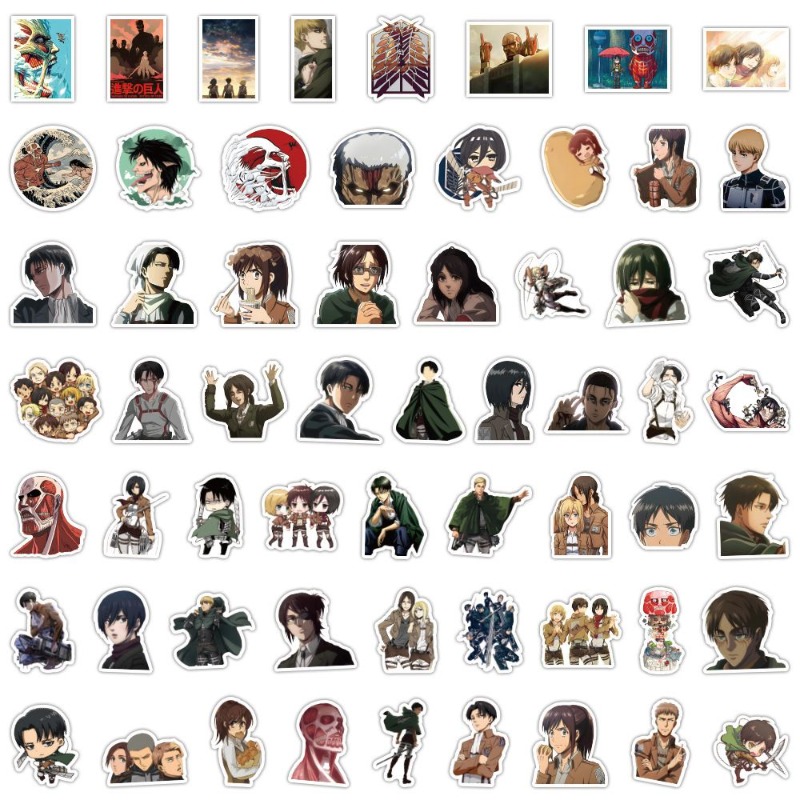 60Pcs Attack on Titan Anime St - Phone Accessories Diy incelemesi ve fiyatı