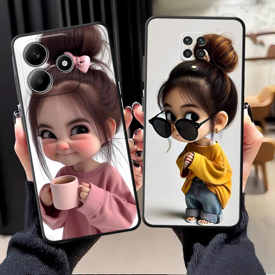 Cartoon Girl Pattern Funda Pho - Xiaomi Phone Accessories incelemesi ve fiyatı