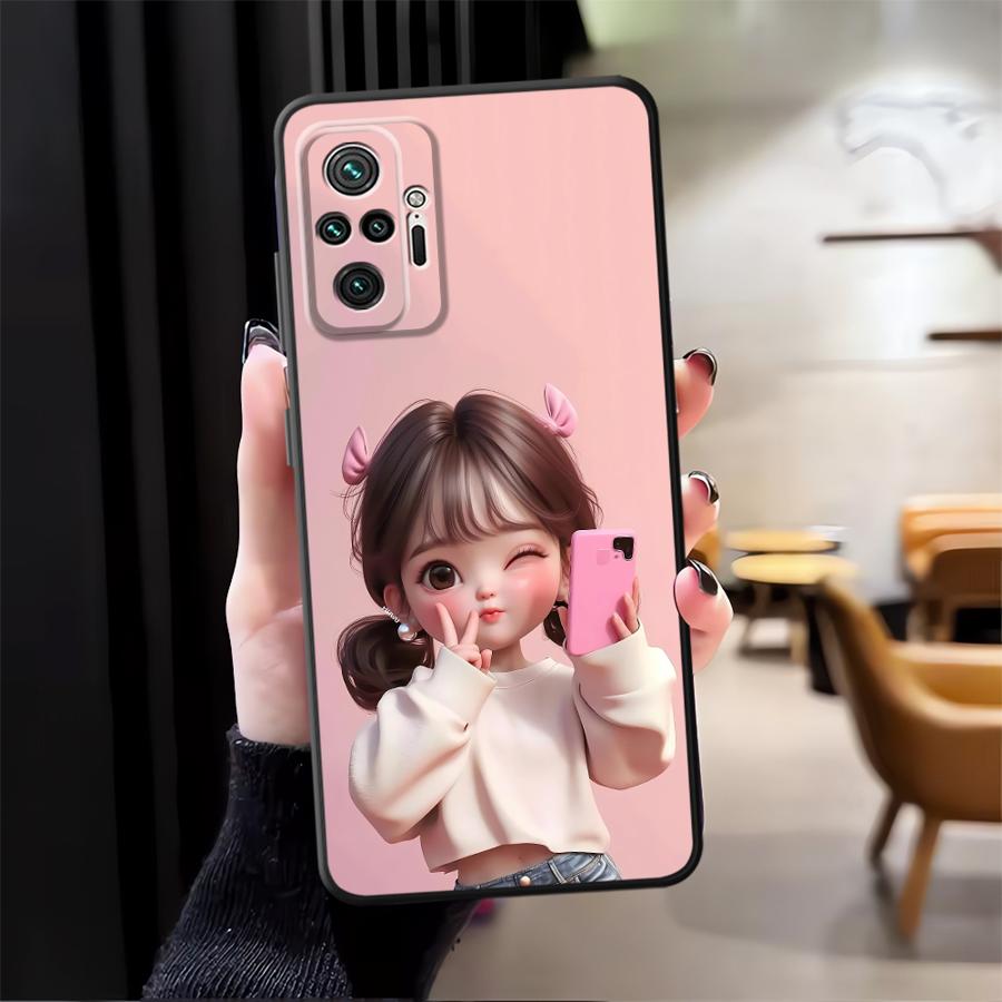 Cartoon Girl Pattern Funda Pho - Xiaomi Phone Accessories incelemesi ve fiyatı