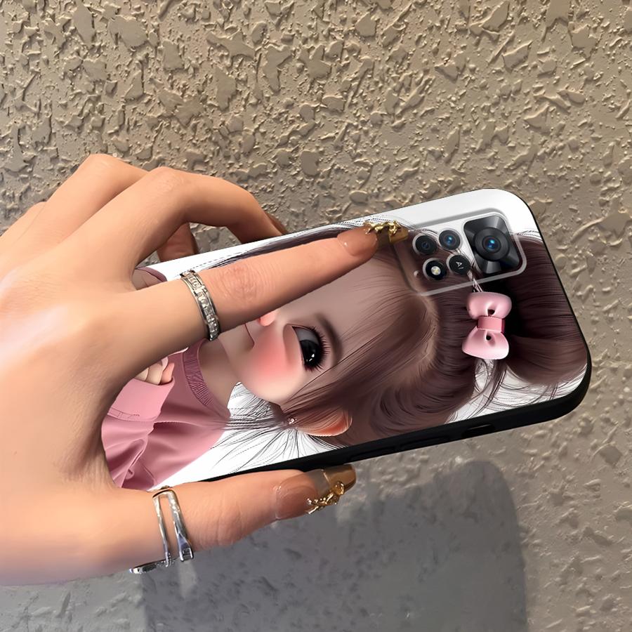 Cartoon Girl Pattern Funda Pho - Xiaomi Phone Accessories incelemesi ve fiyatı