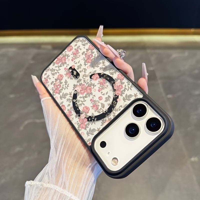 Pink Tiny Rose Clear Magnetic  - Magnetic Phone Case incelemesi ve fiyatı