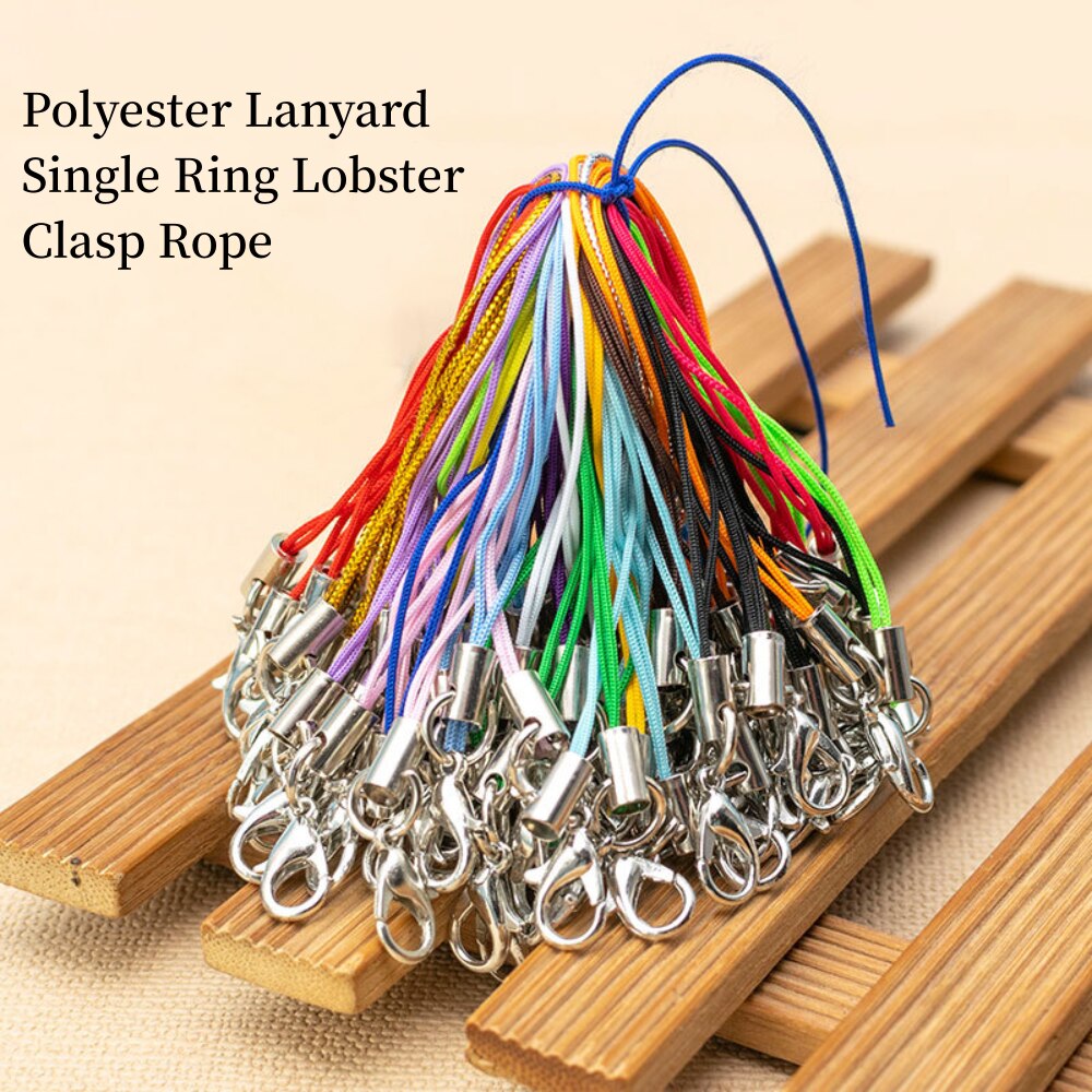 100pcs Polyester Lanyard Singl - Phone Accessories Hooks incelemesi ve fiyatı