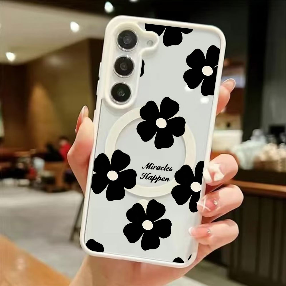 Black Flower Personalized Prin - Magnetic Phone Case incelemesi ve fiyatı
