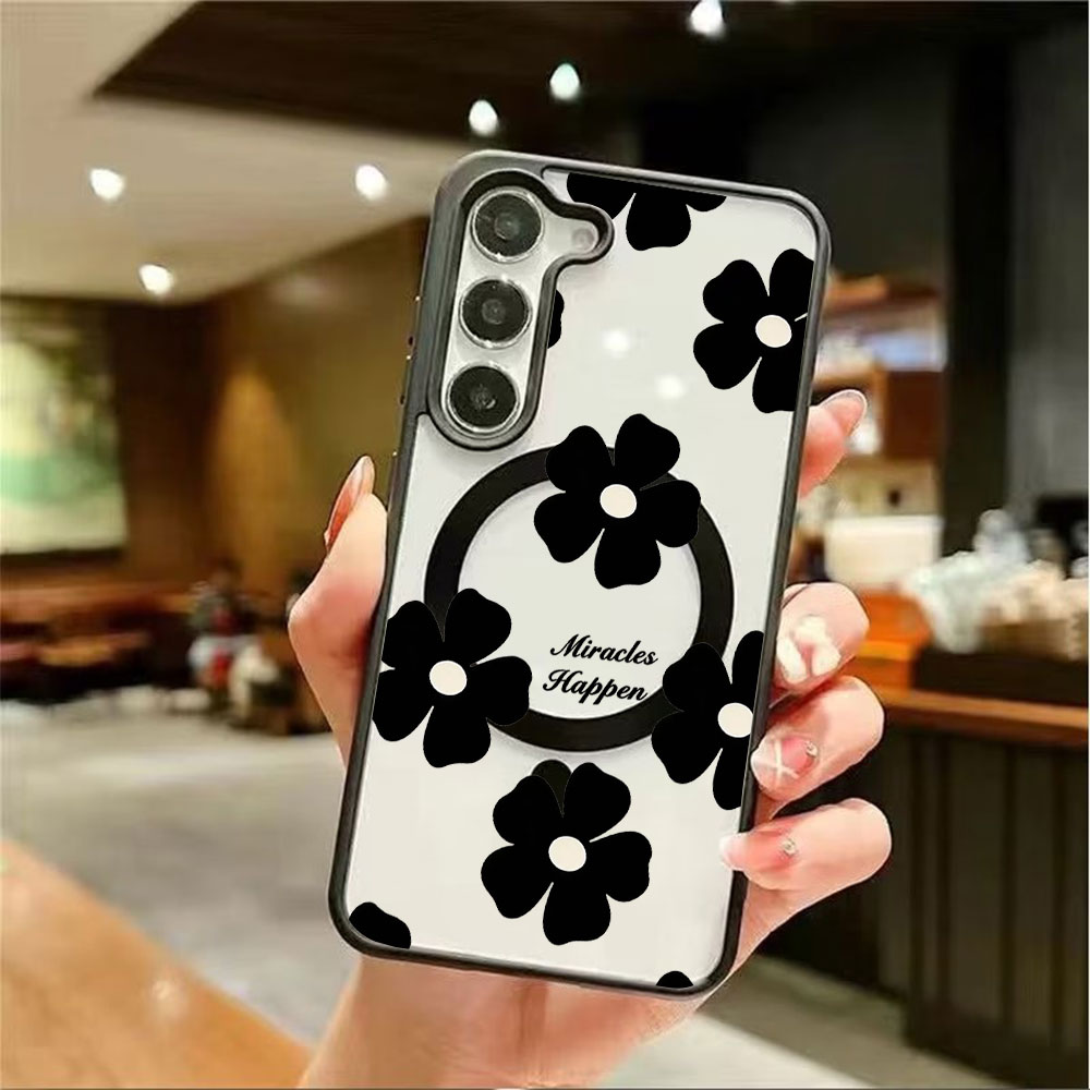 Black Flower Personalized Prin - Magnetic Phone Case incelemesi ve fiyatı
