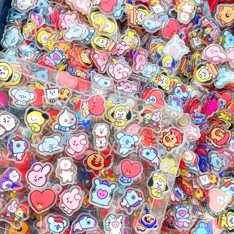 60PCS 2CM Kawaii BT21 Acrylic  - Phone Accessories Diy incelemesi ve fiyatı