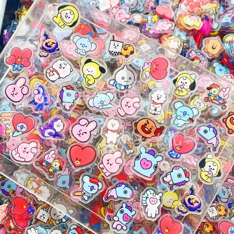 60PCS 2CM Kawaii BT21 Acrylic  - Phone Accessories Diy incelemesi ve fiyatı