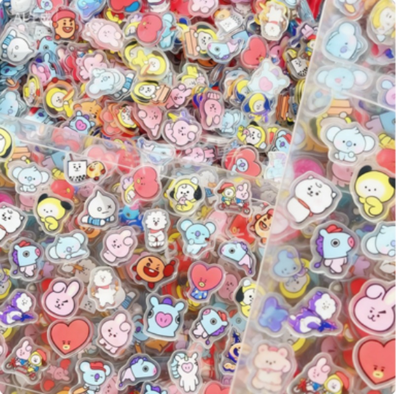 60PCS 2CM Kawaii BT21 Acrylic  - Phone Accessories Diy incelemesi ve fiyatı