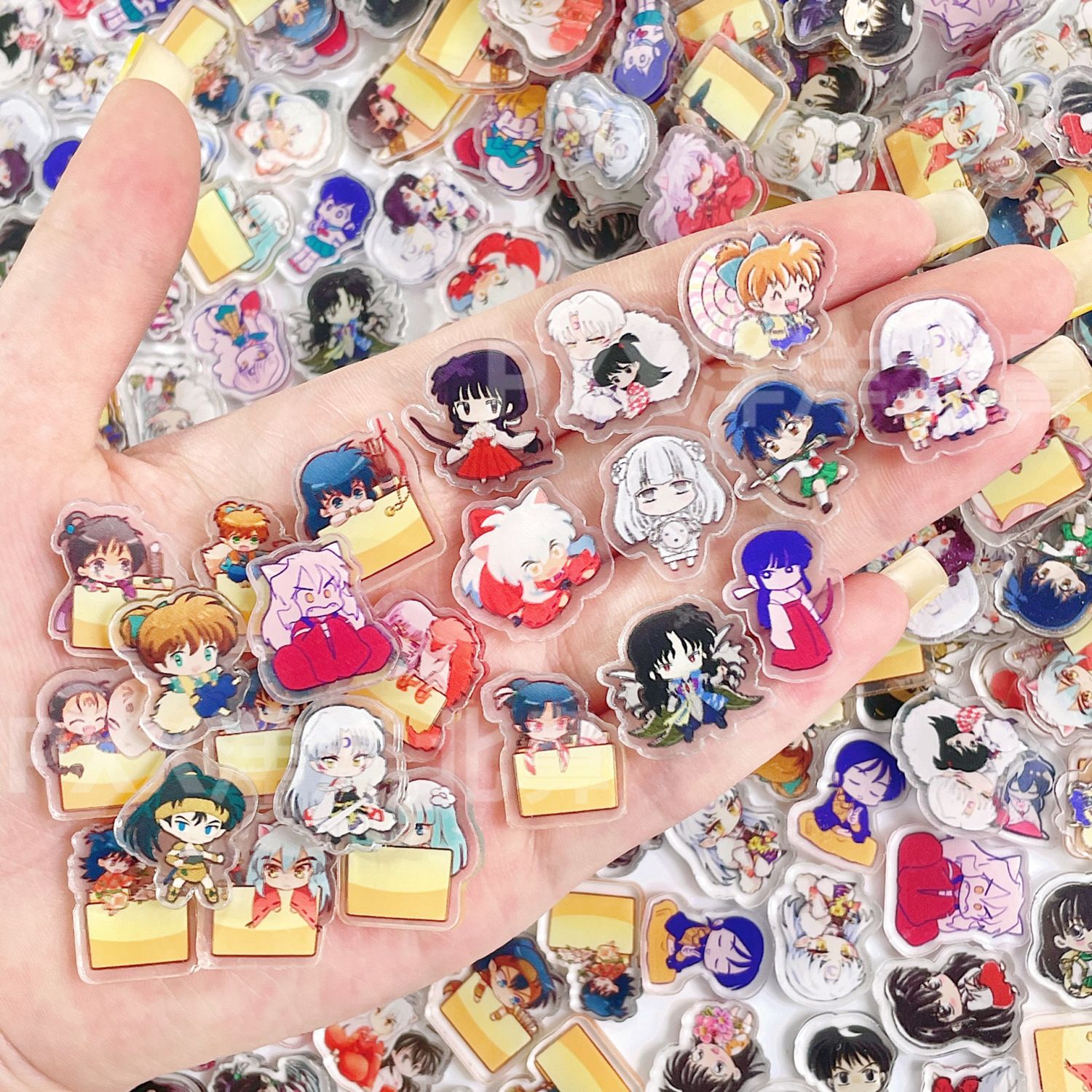 50/100Pcs 1/2cm Mini Inuyasha  - Phone Accessories Diy incelemesi ve fiyatı