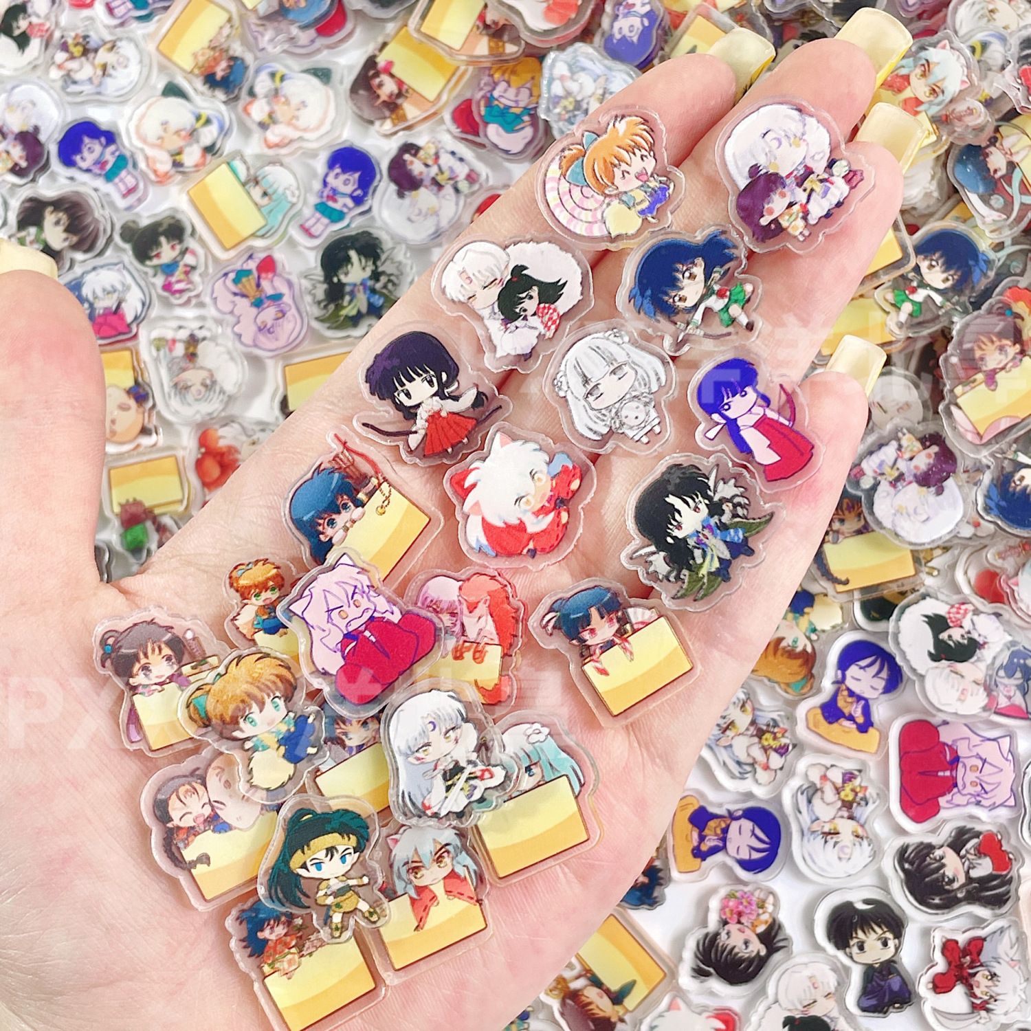 50/100Pcs 1/2cm Mini Inuyasha  - Phone Accessories Diy incelemesi ve fiyatı