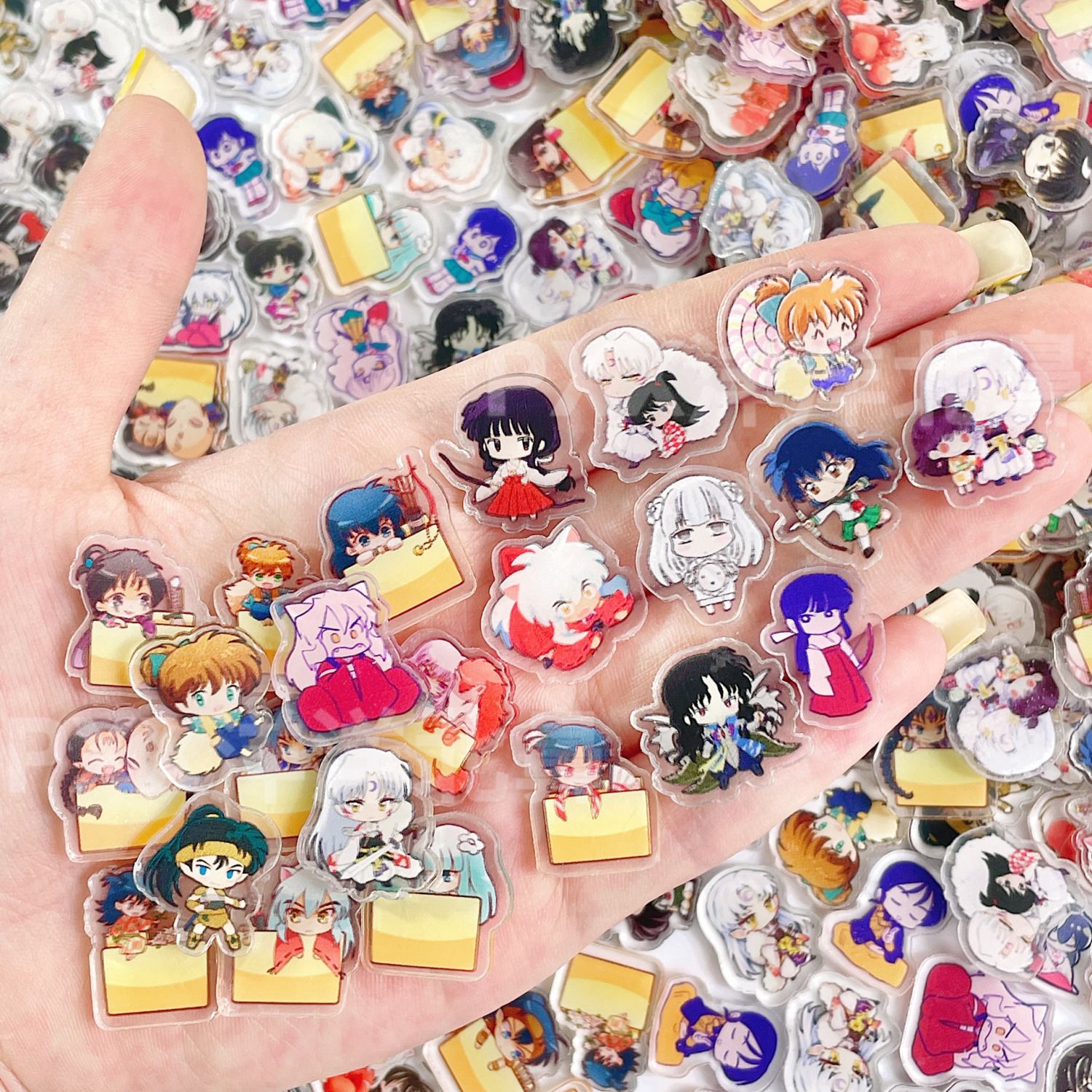 50/100Pcs 1/2cm Mini Inuyasha  - Phone Accessories Diy incelemesi ve fiyatı